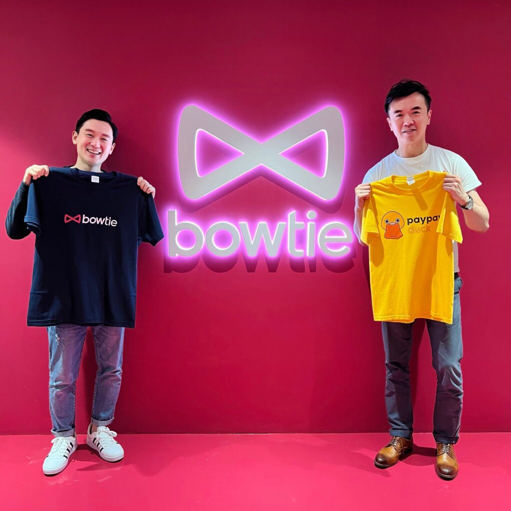 Bowtie CEO 顏耀輝與 PayPayDuck CEO 啊信的合照
