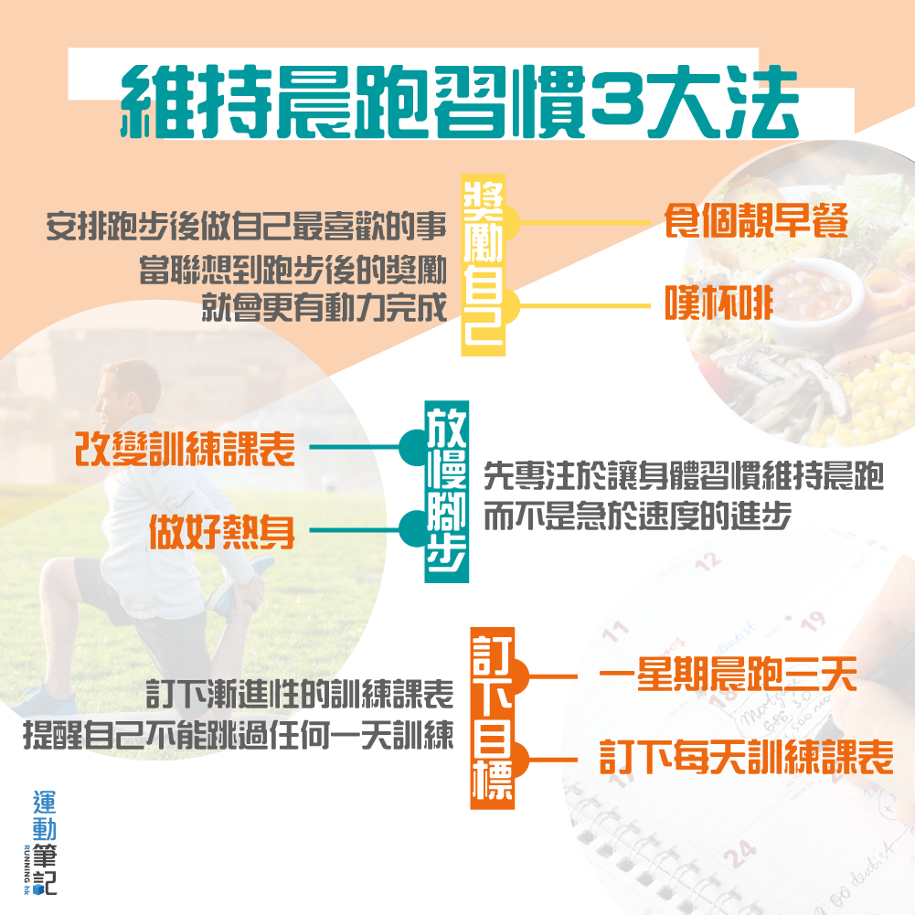 維持晨跑的三大方法